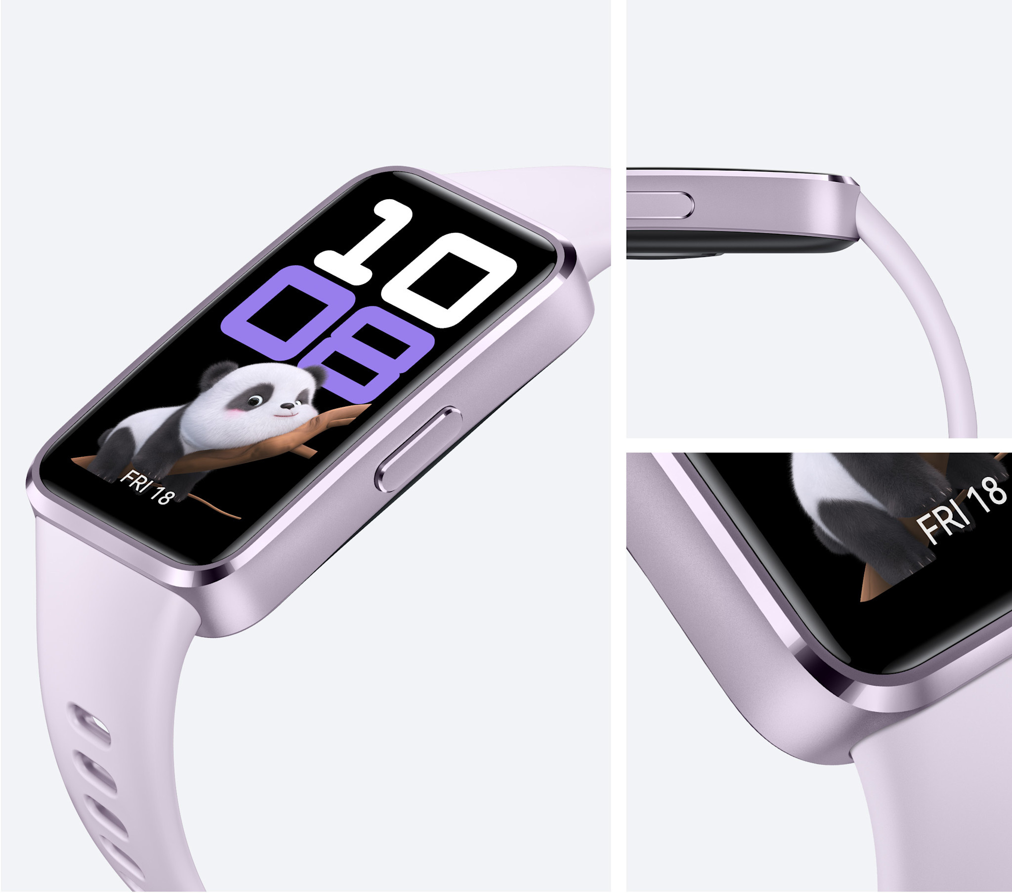 Huawei Band 10 Fluoroelastomer Strap with Aluminum Alloy Case - Purple