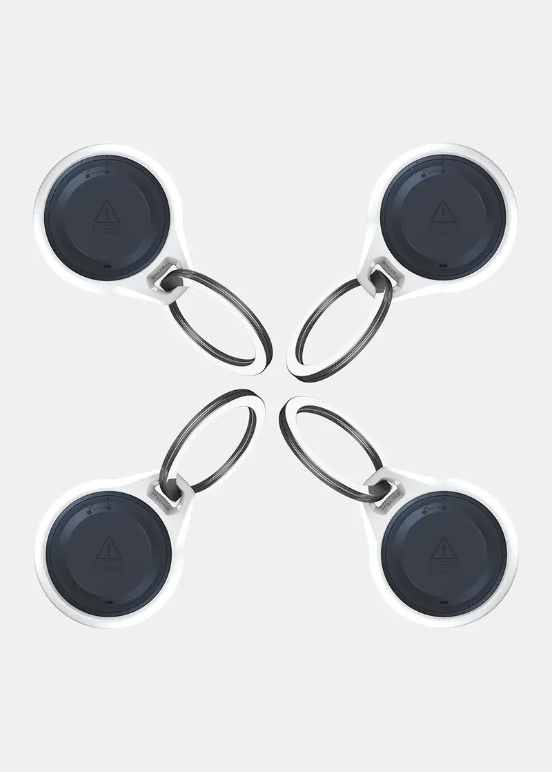 ITSKINS Air Cover Solid with key ring for Airtag - White