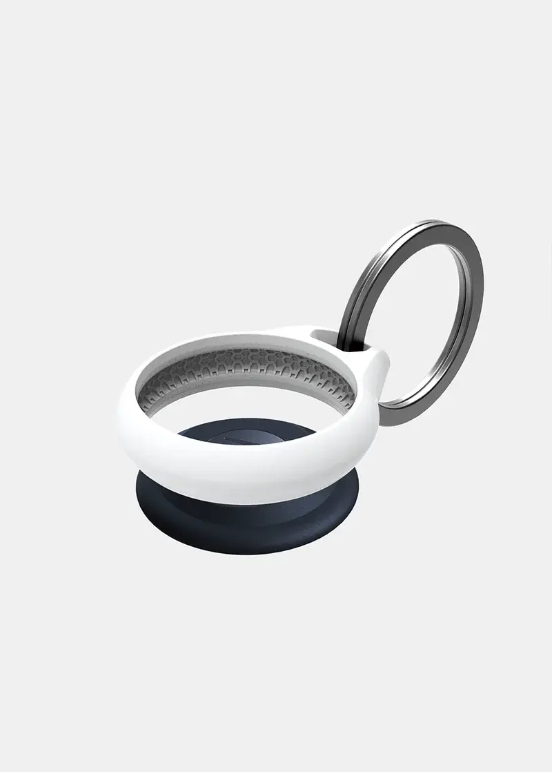 ITSKINS Air Cover Solid with key ring for Airtag - White