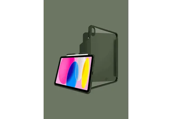 ITSKINS Hybrid R Solid Folio Case for Apple iPad 10th/11th Gen - Olive Green