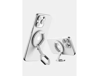 ITSKINS KickStand 360 Double Site MagSafe Magnet Phone Holder Ring - Silver