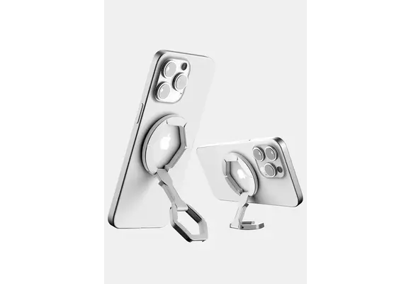 ITSKINS KickStand 360 Double Site MagSafe Magnet Phone Holder Ring - Silver