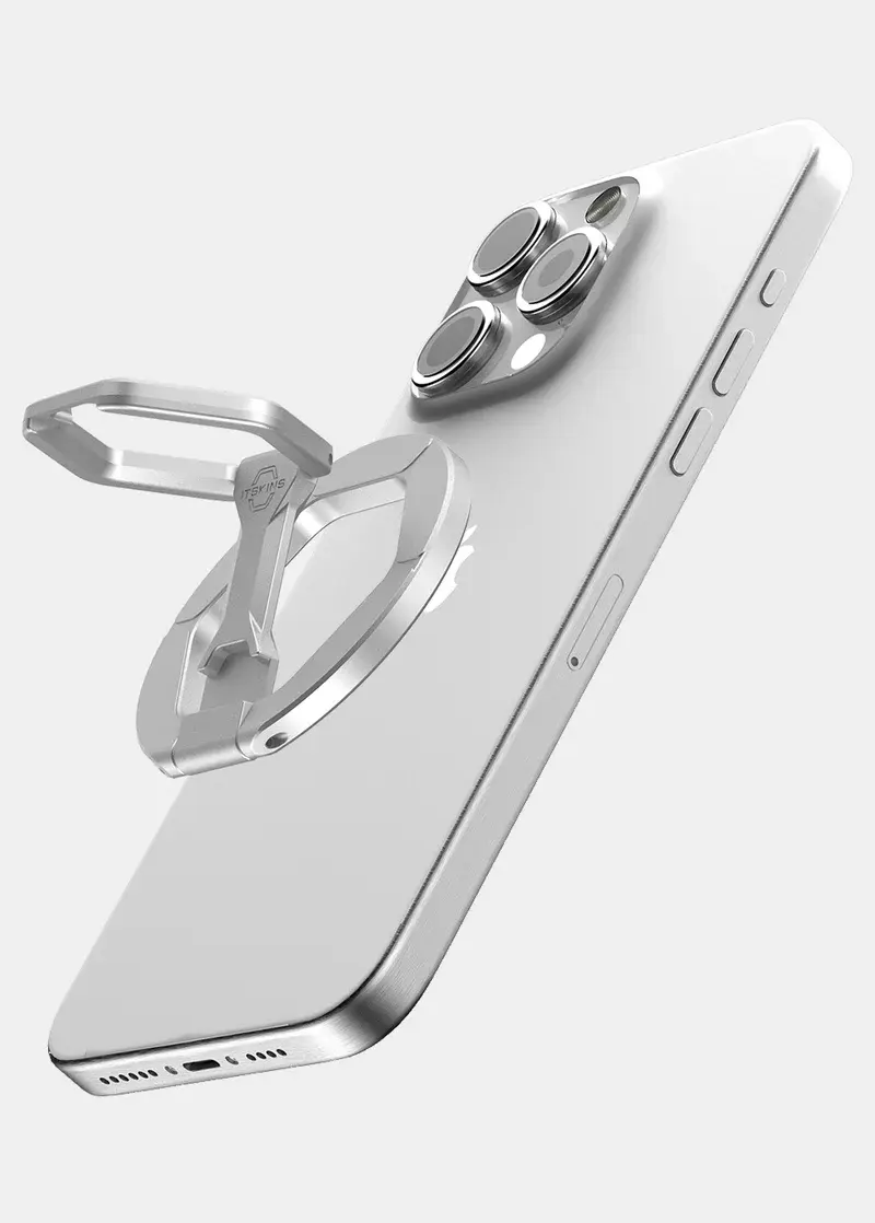 ITSKINS KickStand 360 Double Site MagSafe Magnet Phone Holder Ring - Silver