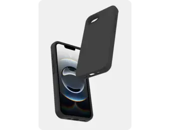 Avana velvet Silicone MagSafe Case for iPhone 16e - Ash Black