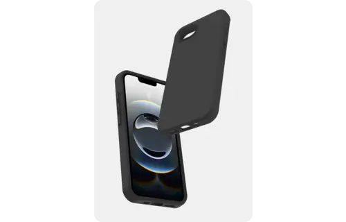 Avana velvet Silicone MagSafe Case for iPhone 16e - Ash Black