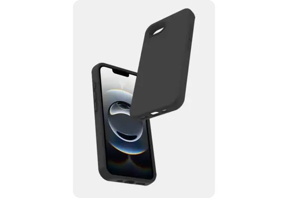 Avana velvet Silicone MagSafe Case for iPhone 16e - Ash Black