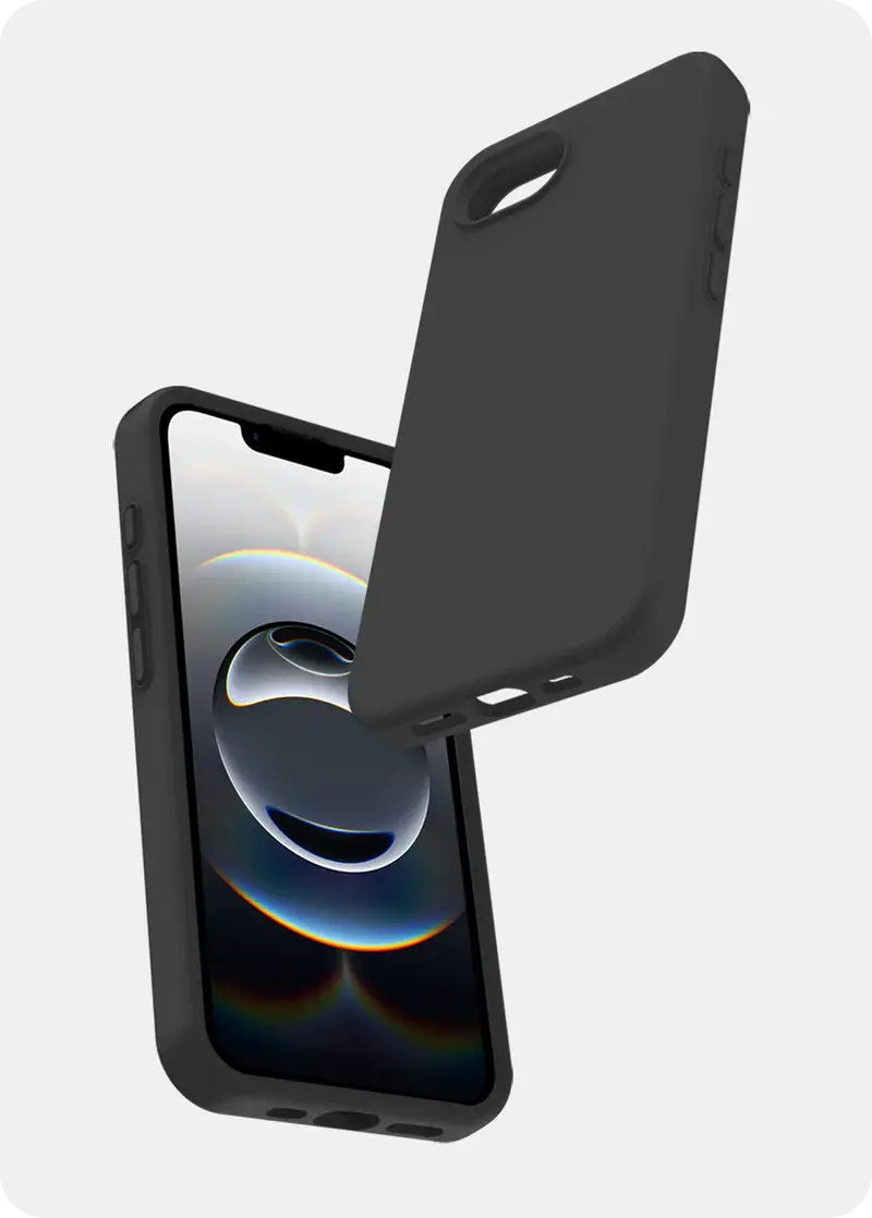 Avana velvet Silicone MagSafe Case for iPhone 16e - Ash Black