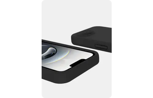 Avana velvet Silicone MagSafe Case for iPhone 16e - Ash Black