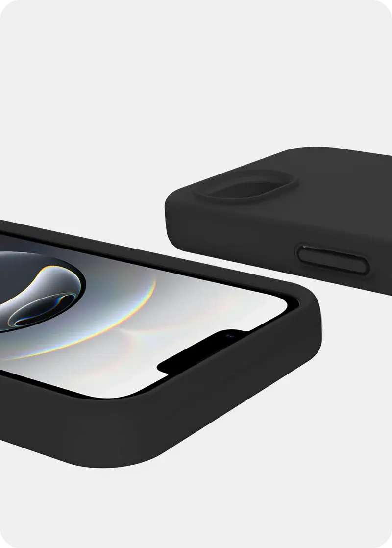 Avana velvet Silicone MagSafe Case for iPhone 16e - Ash Black