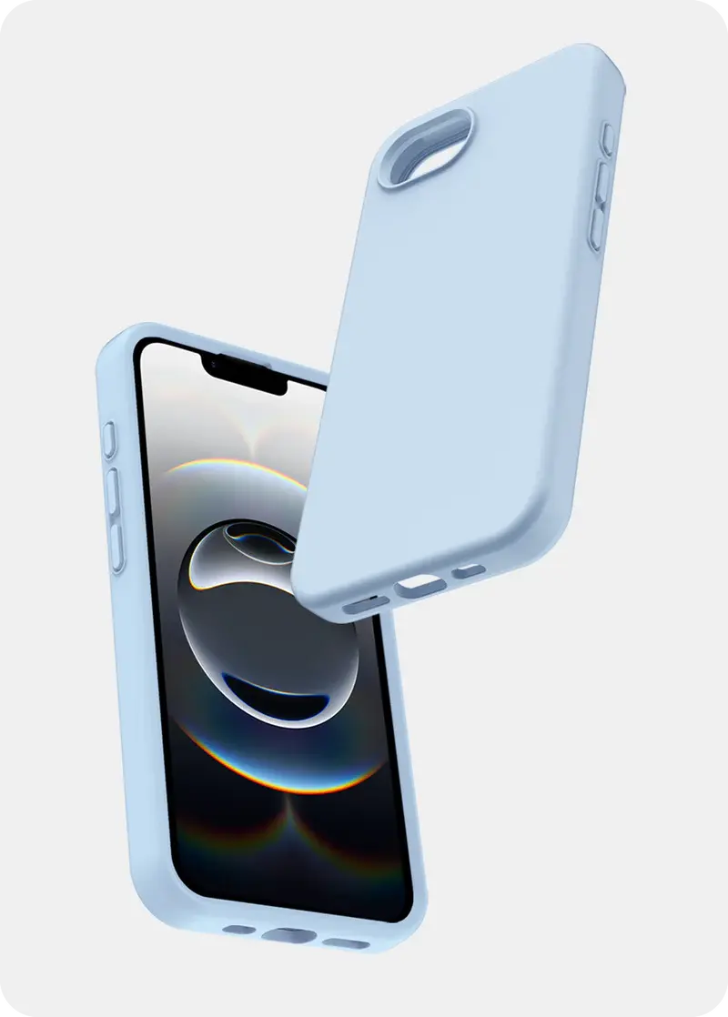 Avana velvet Silicone MagSafe Case for iPhone 16e - Sky Blue