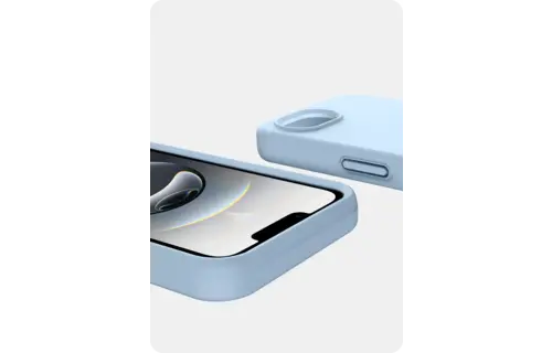 Avana velvet Silicone MagSafe Case for iPhone 16e - Sky Blue