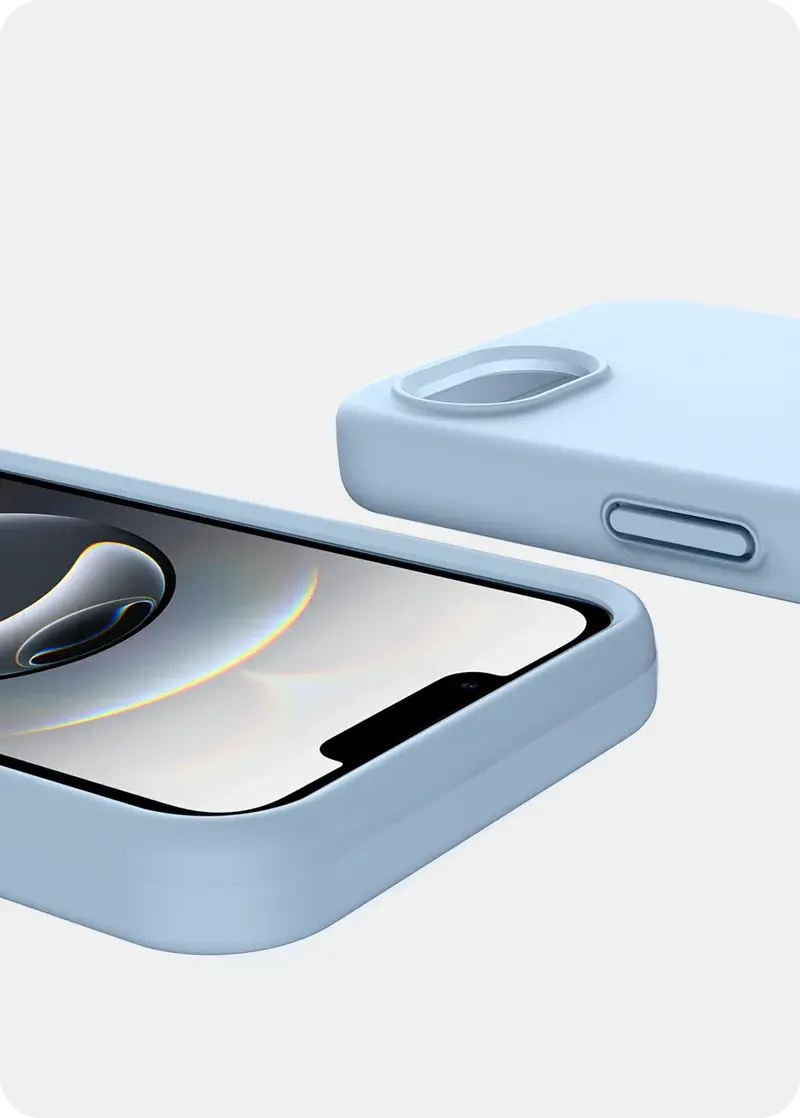 Avana velvet Silicone MagSafe Case for iPhone 16e - Sky Blue