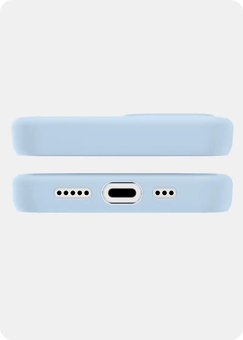 Avana velvet Silicone MagSafe Case for iPhone 16e - Sky Blue