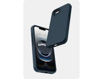 Avana velvet Silicone MagSafe Case for iPhone 16e - Navy Blue