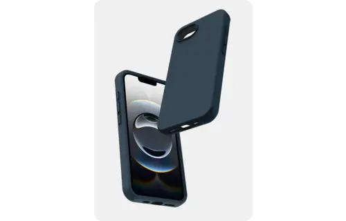 Avana velvet Silicone MagSafe Case for iPhone 16e - Navy Blue