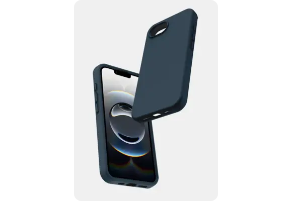 Avana velvet Silicone MagSafe Case for iPhone 16e - Navy Blue