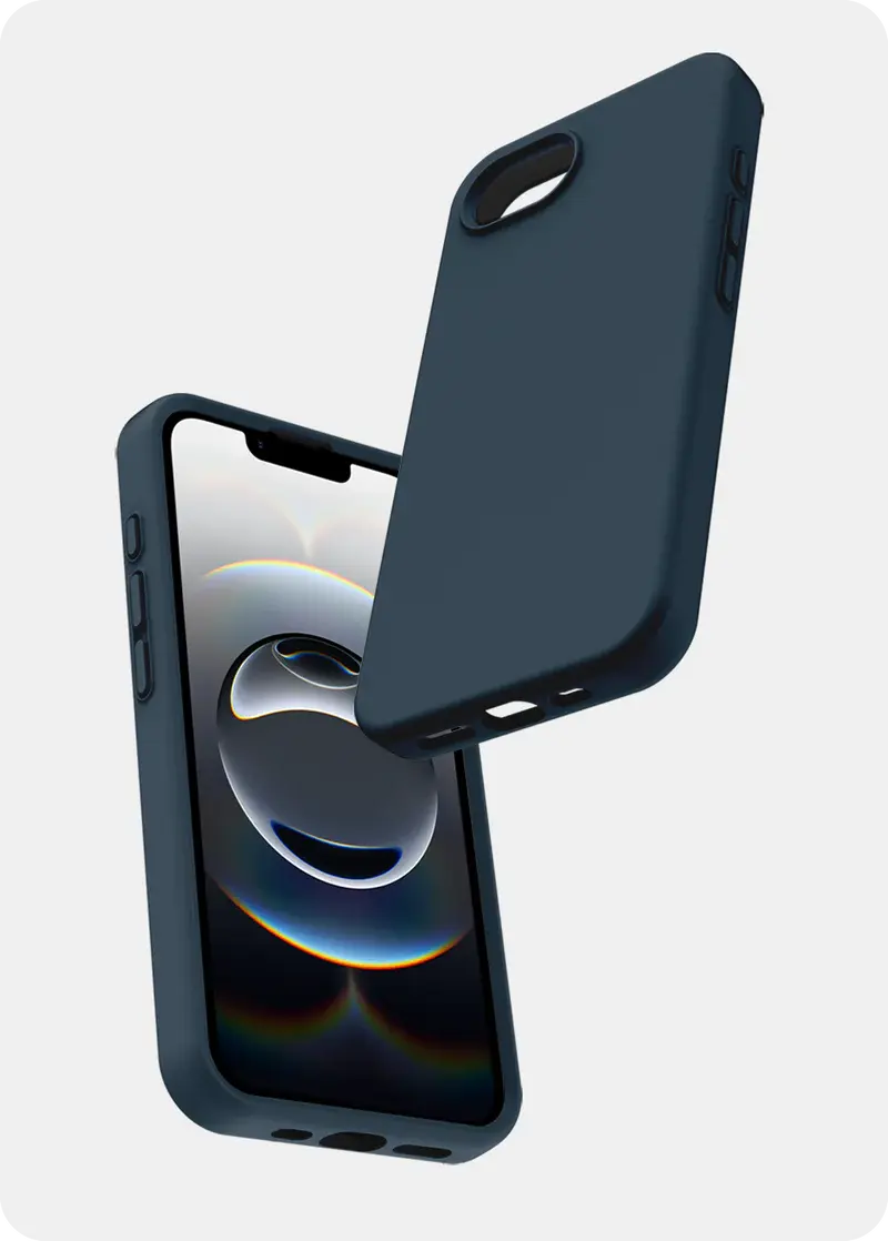 Avana velvet Silicone MagSafe Case for iPhone 16e - Navy Blue