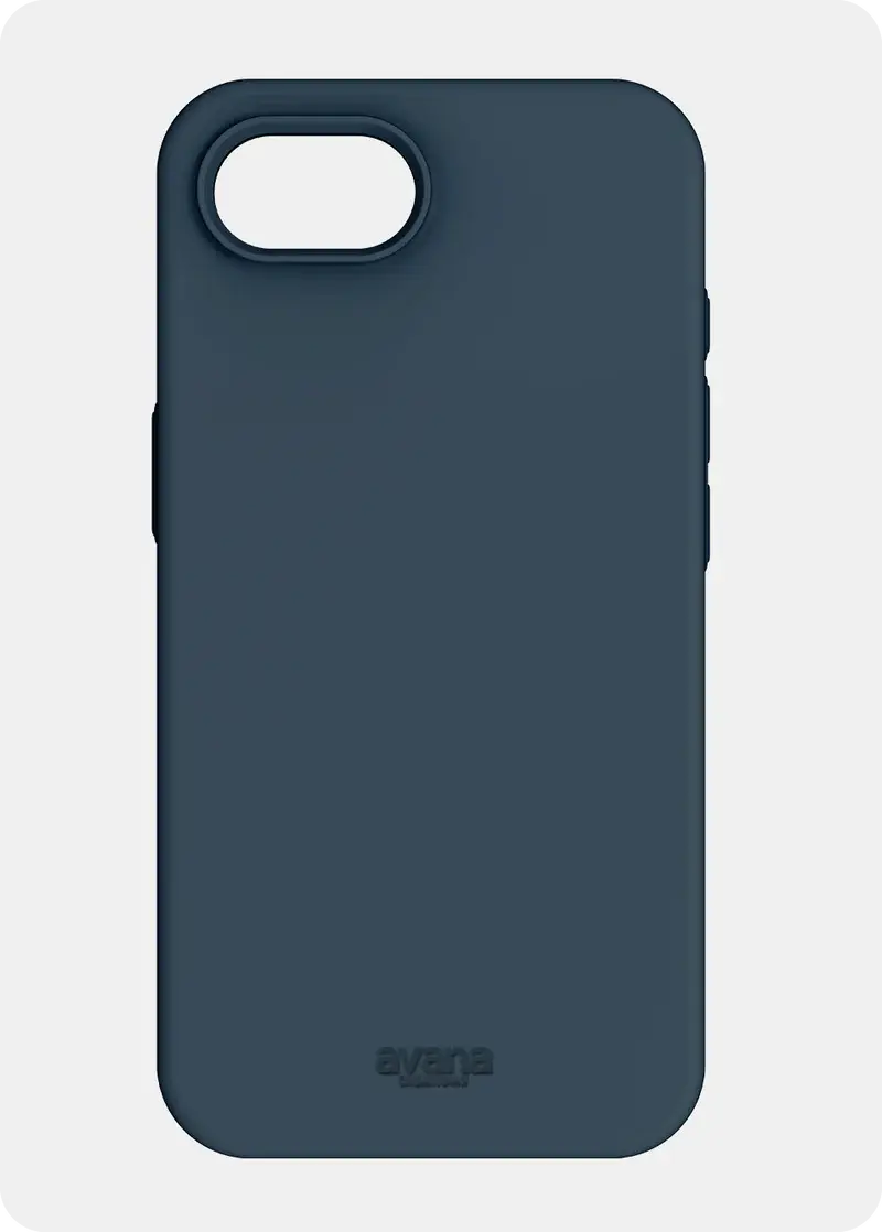 Avana velvet Silicone MagSafe Case for iPhone 16e - Navy Blue