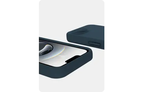 Avana velvet Silicone MagSafe Case for iPhone 16e - Navy Blue