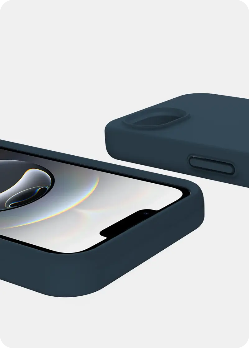 Avana velvet Silicone MagSafe Case for iPhone 16e - Navy Blue