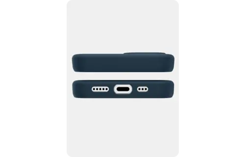 Avana velvet Silicone MagSafe Case for iPhone 16e - Navy Blue