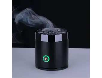 Bukhoor Round Metal Incense Burner - Black