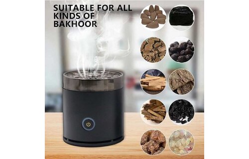 Bukhoor Round Metal Incense Burner - Black