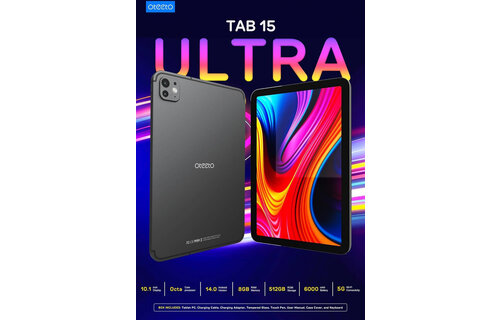 Oteeto Tab 15 Ultra 10.1" 8GB RAM 512GB Storage 5G Android - Grey