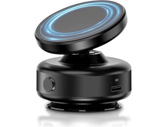 360° Electric Vacuum MagSafe Mount Suction Ball Design Mount Black