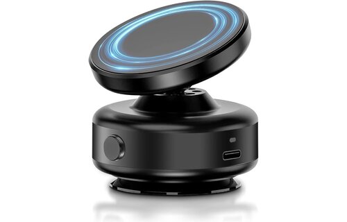 360° Electric Vacuum MagSafe Mount Suction Ball Design Mount Black