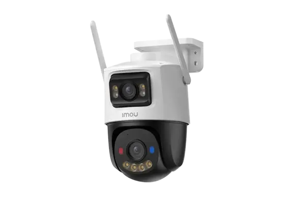 Imou Cruiser Dual 2 Dual Lens 6MP AI Vehicle Human Detection Full Color Surveillance Outdoor Smart Security Camera - White