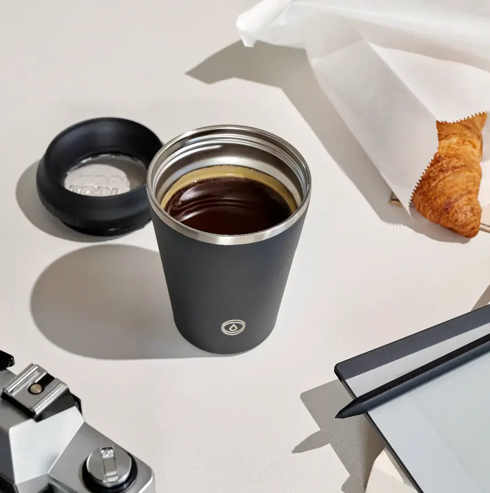 Topl Smart Reusable Cup 12oz - Charcoal