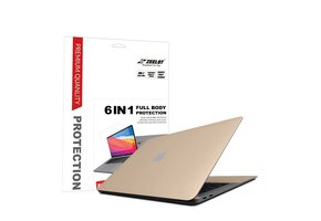 Zeelot 6 in 1 Full Body Protection With Screen Protector for MacBook Air 13" (A2289/A2338) - Gold