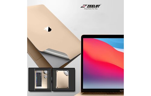 Zeelot 6 in 1 Full Body Protection With Screen Protector for MacBook Air 13" (A2289/A2338) - Gold