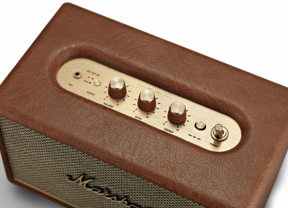 Marshall Action 3 Wireless Home Bluetooth Speaker - Brown