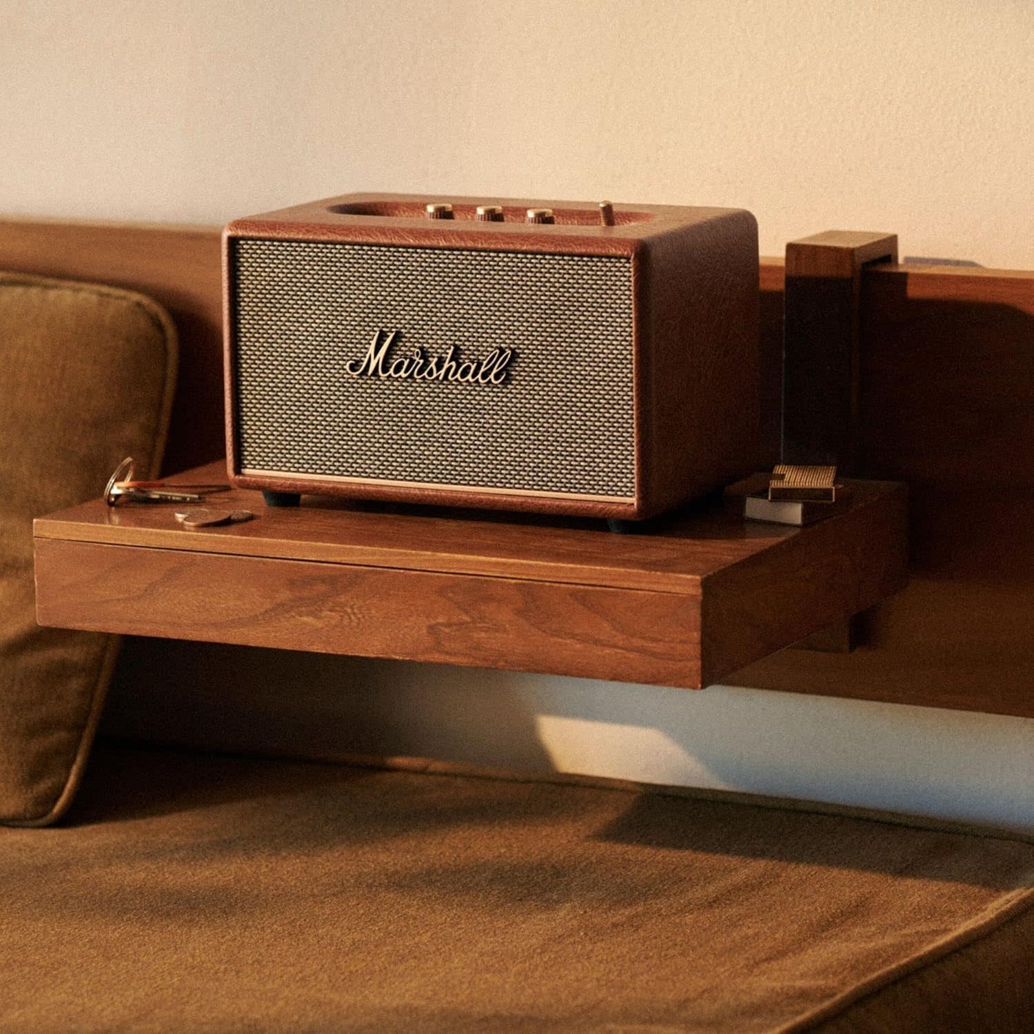Marshall Action 3 Wireless Home Bluetooth Speaker - Brown