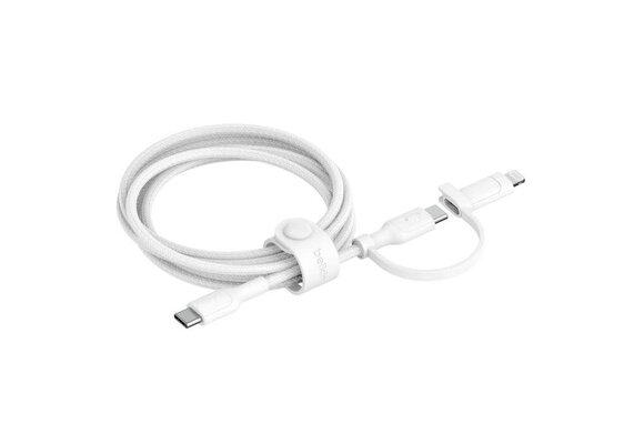 Belkin BoostCharge Pro 2 in 1 Cable with USB-C and Lightning Connector 1.5m - White