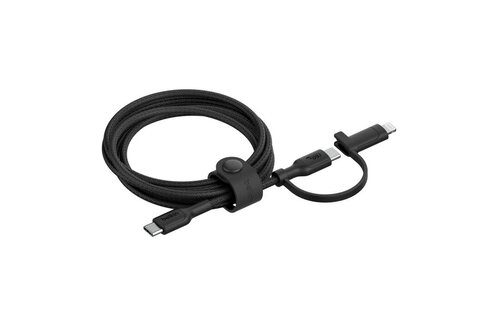 Belkin BoosCharge Pro 2 in 1 Cable with USB-C and Lightning Connector 1.5m - Black