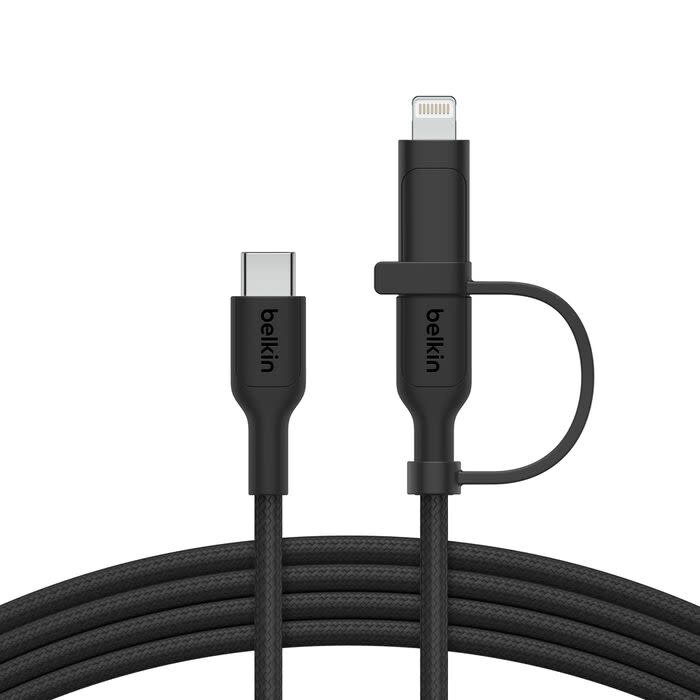 Belkin BoosCharge Pro 2 in 1 Cable with USB-C and Lightning Connector 1.5m - Black