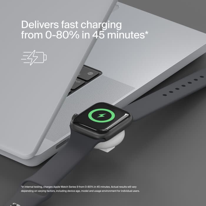 Belkin BoosCharge Portable USB-C Apple Watch Charger - White