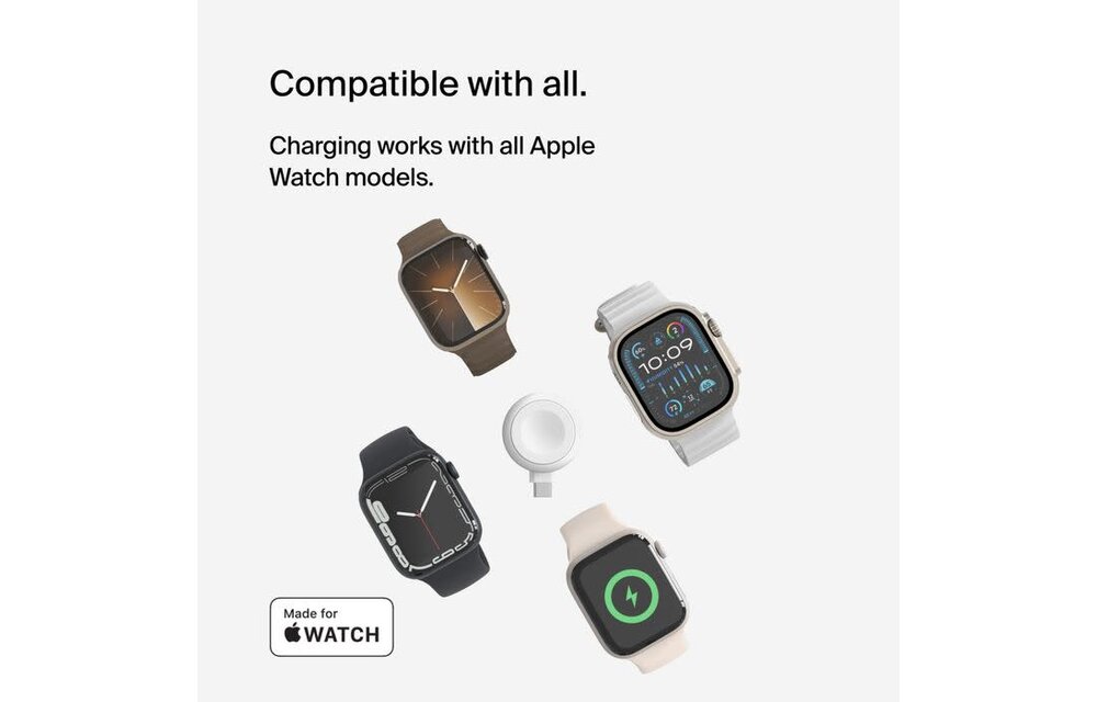 Belkin BoosCharge Portable USB-C Apple Watch Charger - White