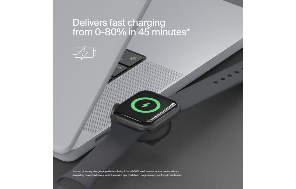 Belkin BoosCharge Portable USB-C Apple Watch Charger - Black