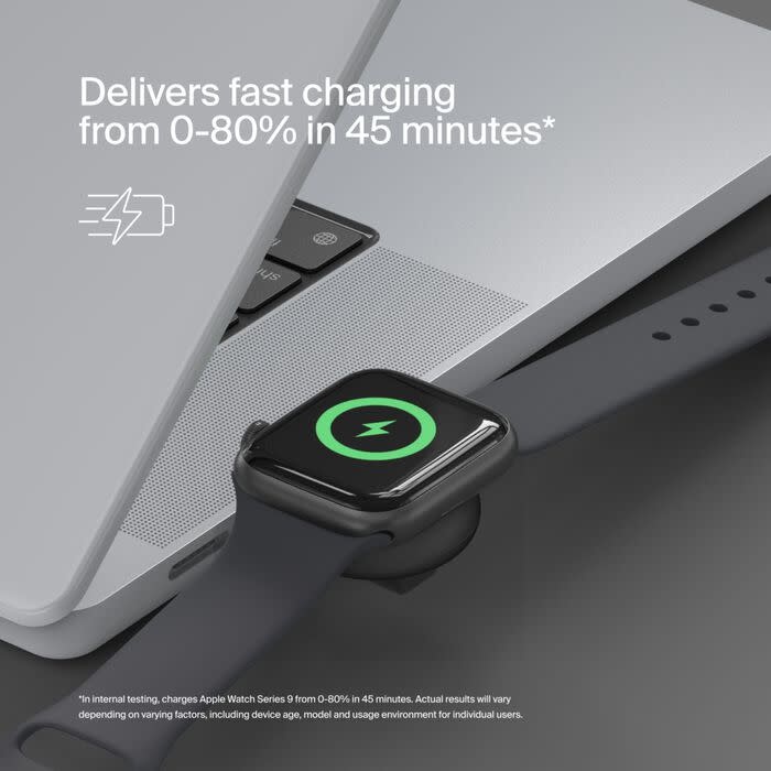 Belkin BoosCharge Portable USB-C Apple Watch Charger - Black