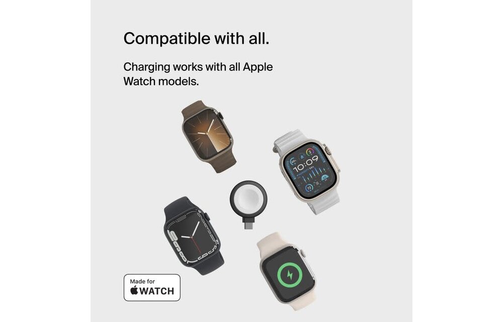 Belkin BoosCharge Portable USB-C Apple Watch Charger - Black