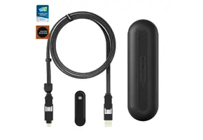 Rolling Square inCharge XL 2m with Silicon Pouch - Black