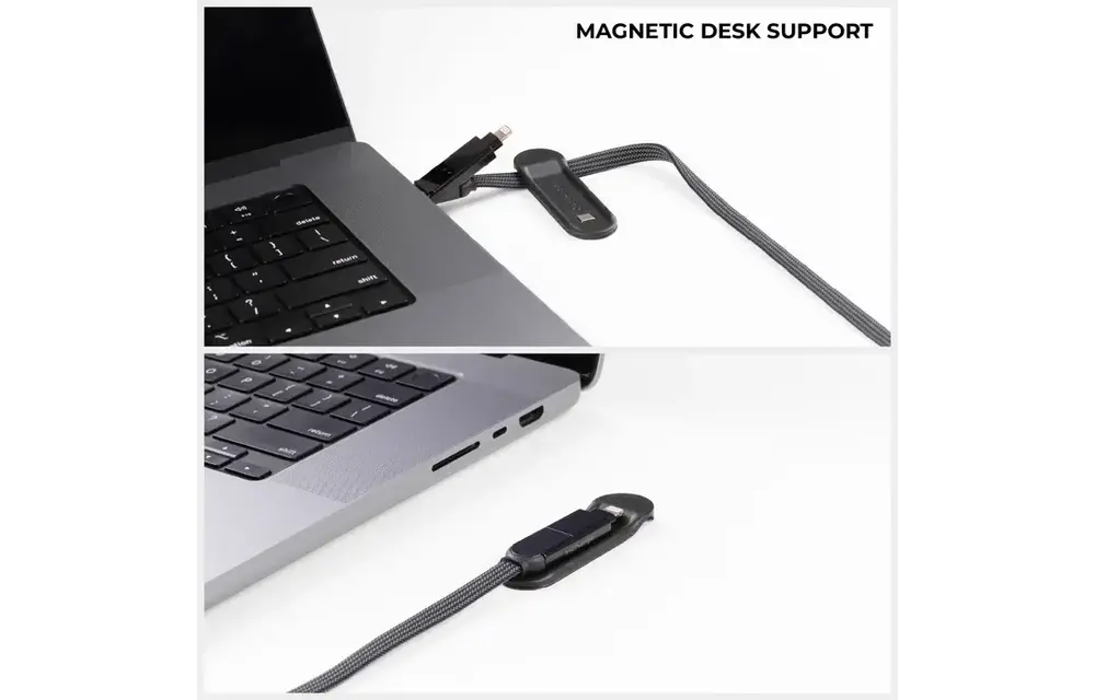 Rolling Square inCharge XL 2m with Silicon Pouch - Black