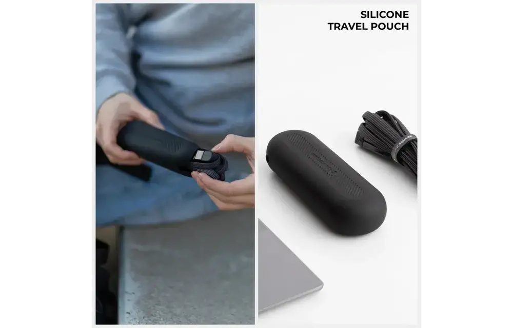 Rolling Square inCharge XL 2m with Silicon Pouch - Black