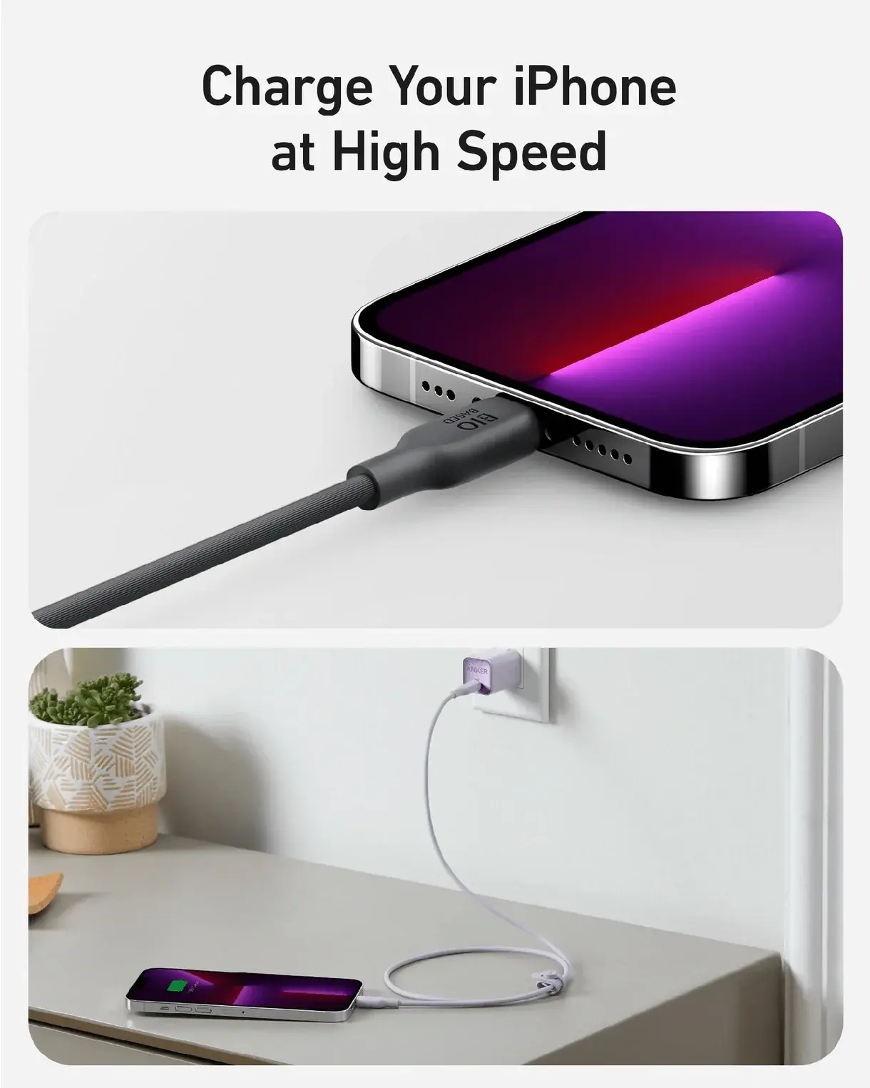 Anker 542 USB-C to Lightning  30W Cable 0.9m /3ft - Black