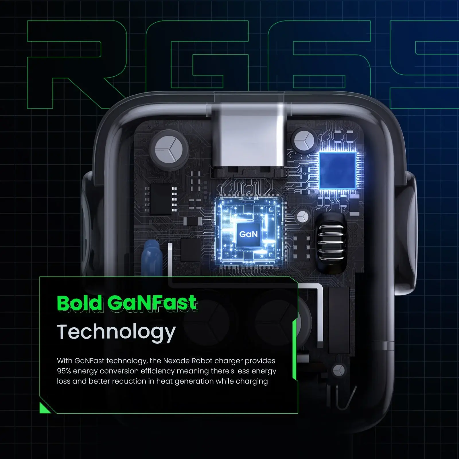 Ugreen Nexode RG 3 Port Gan Fast Charger 65W - Black