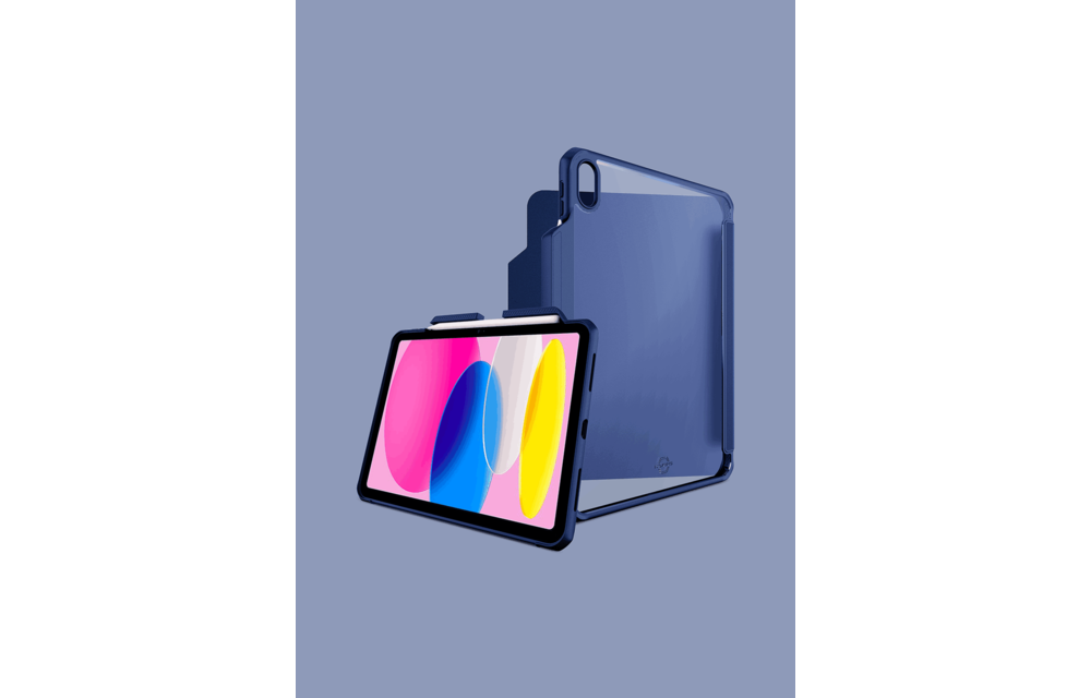 ITSKINS Hybrid R Solid Folio Case for iPad 11" (10th, 11th -Gen 2025) - Navy Blue